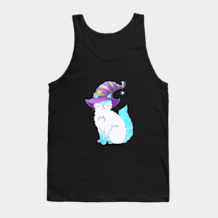 Halloween Cat Witch Tank Top